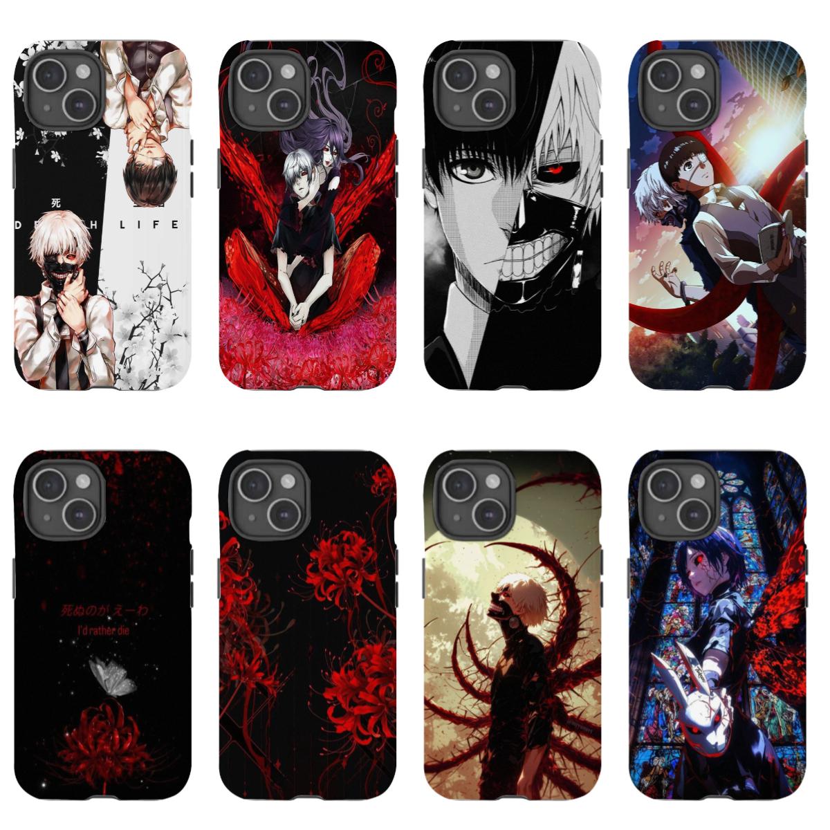 Tokyo Ghoul Double-layer durable phone Cases For iPhone 17 16 15 14 13 12 Promax Pro Plus, hard shell protection ,Unique design,best Gift