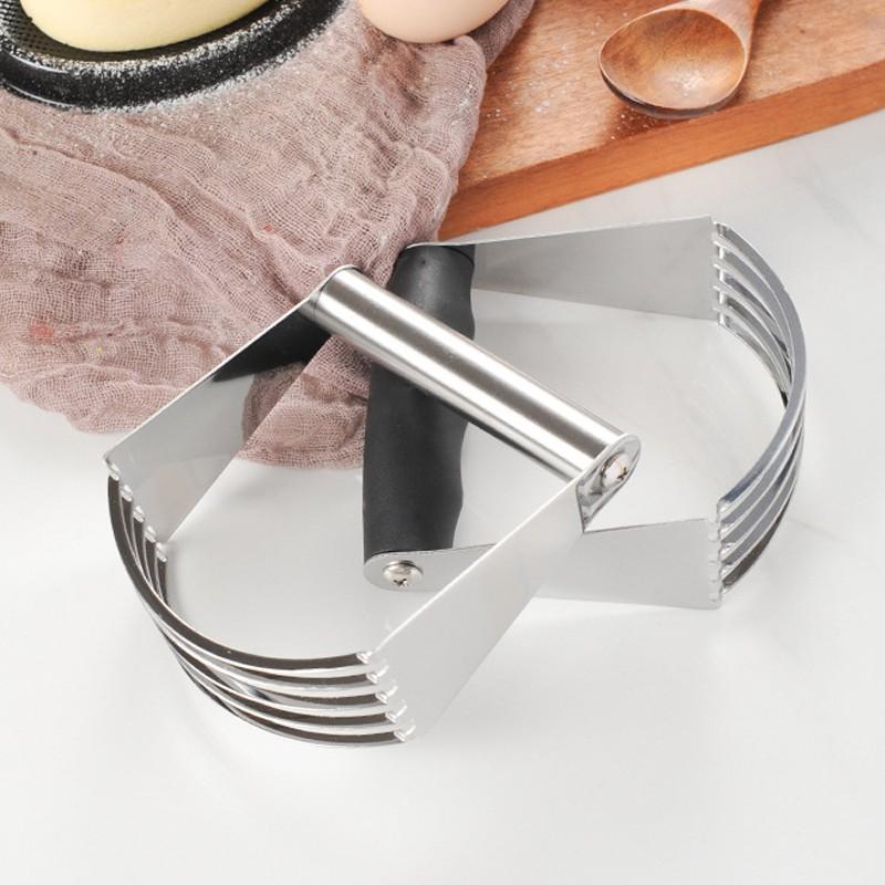 Stainless Steel Manual Flour Grinder, Dough Blender, Baking Tool, Handheld Mixer, Food Processor, Kitchen Utensil