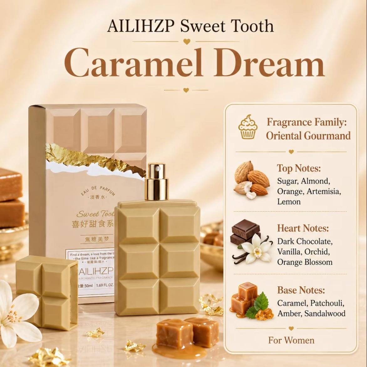 Chocolate Perfume 30ML, Sweet Food Scent, Aromatic Chic Gourmand, Warm Caramel & Soft Musk, Long-Lasting Luxury Eau De Toilette, Alluring & Seductive Caramel Fragrances, Gourmet Caramel Fragrance