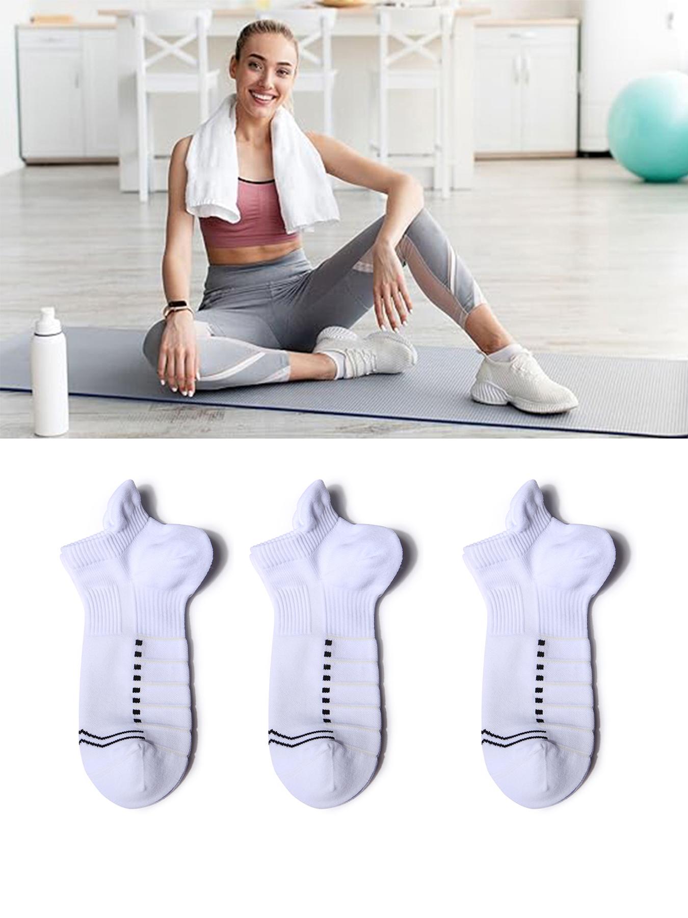 10/20Pairs Women's Compression Running Socks,  Ankle Support Sports Socks, Low Cut Cushioned Athletic Socks, Track Socks for Comfort & Performance