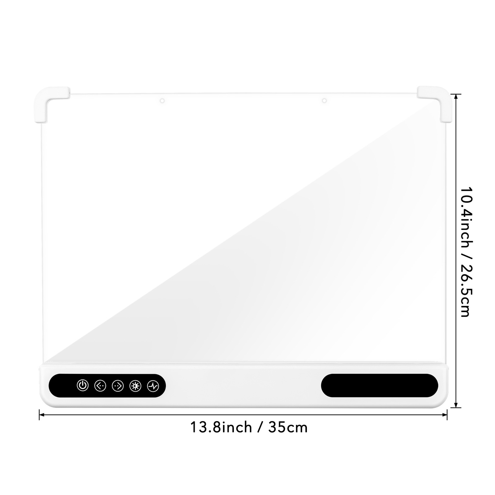 Rechargeable LED Acrylic Writing Board, 13.8x10.4 Inch Light Up Memo Board, 7 Colors, Includes 7 Markers, Home Office Christmas Gift