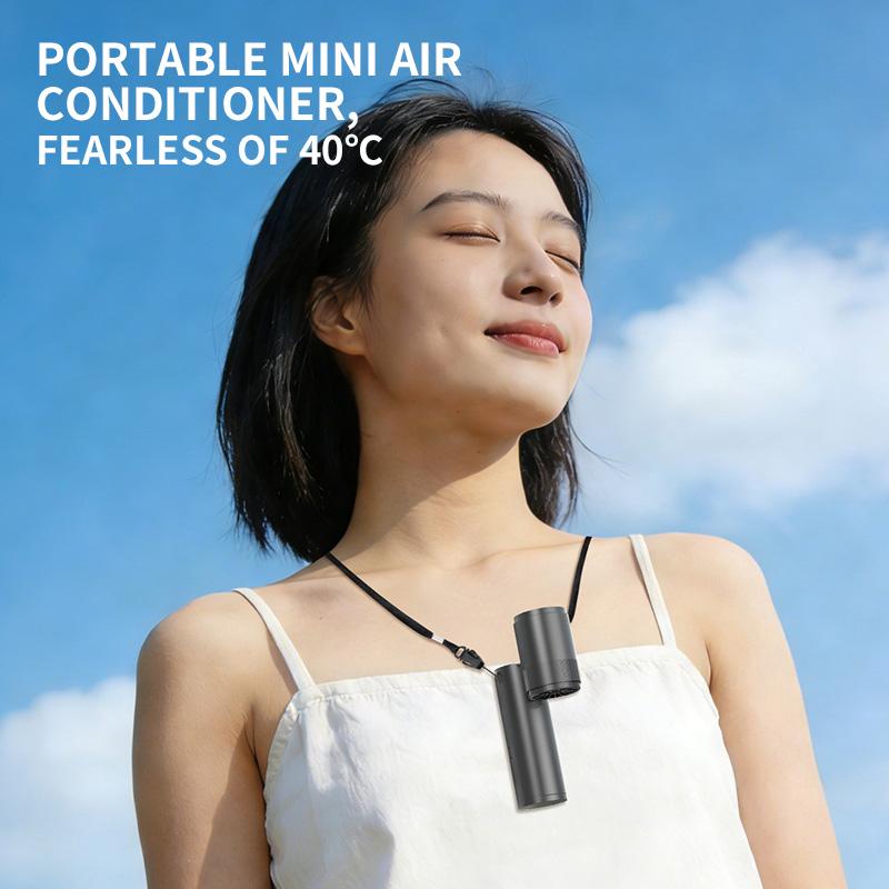 2026 New High-Speed Mini Handheld Fan, 90° Adjustable, Type-C Charging, Digital Display, Portable Neck Fan, Outdoor Travel Cooling Tool