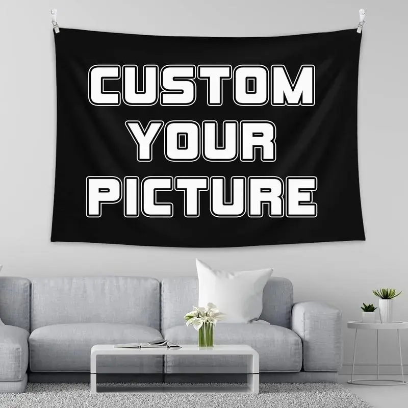 Custom Linen Tapestry - 100% Polyester, 1-Sided Print, Upload Your Images, Beach & Home Decoration Backdrop, Wall Hanging for Living Room, Hand Wash Compatible