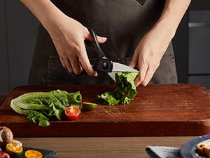 FOHERE Knife Set with Block 13 Pieces, Colorful Stainless Steel Knife Set with Anti-slip Handle, Complete Kitchen Knife Set with Sharpener