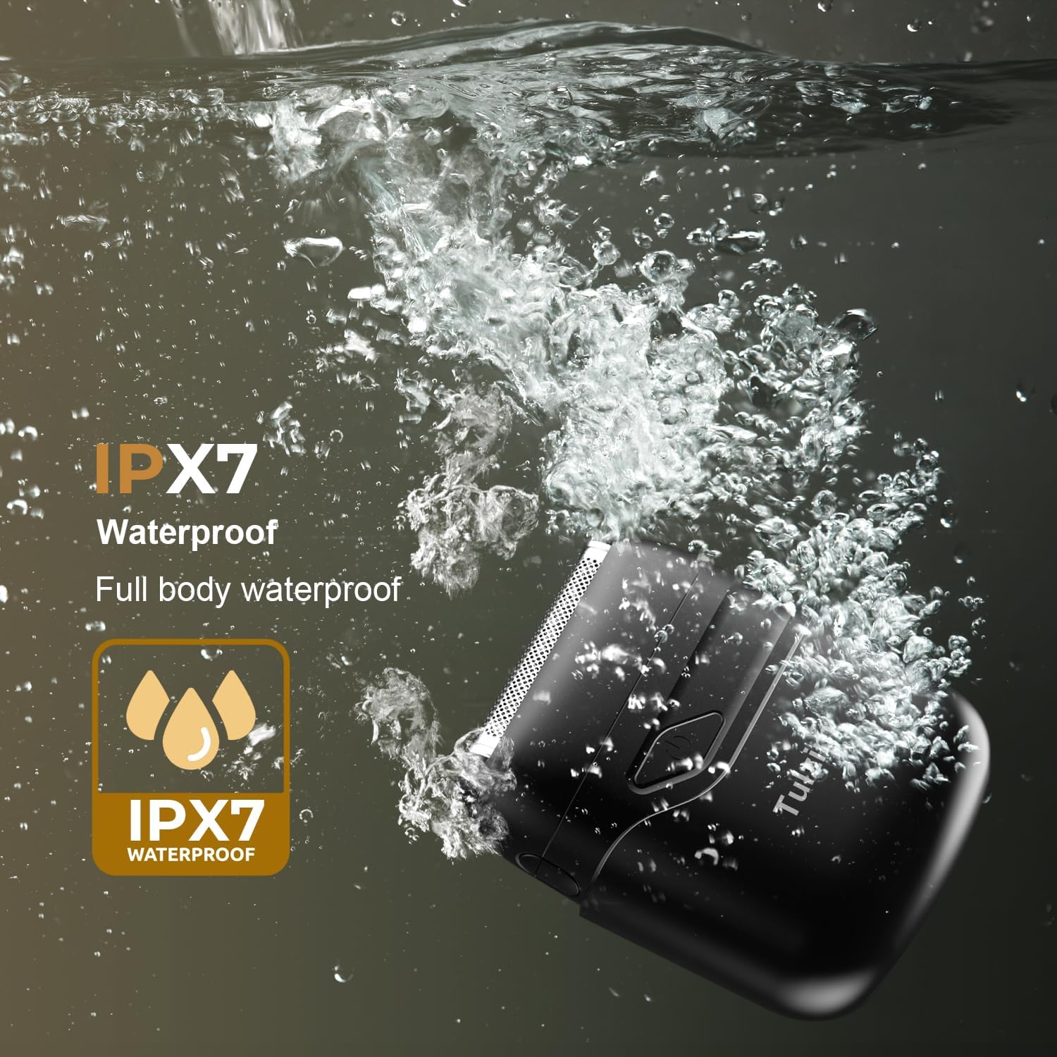 [TikTokShopStockUp]Upgraded Mini Electric Shaver for Men, Foil Shaver for Men with 3 Blade Heads Floating Head IPX7 Waterproof Wet/Dry LED Display USB Type C Shave Revolution Luggage Electric Shaver