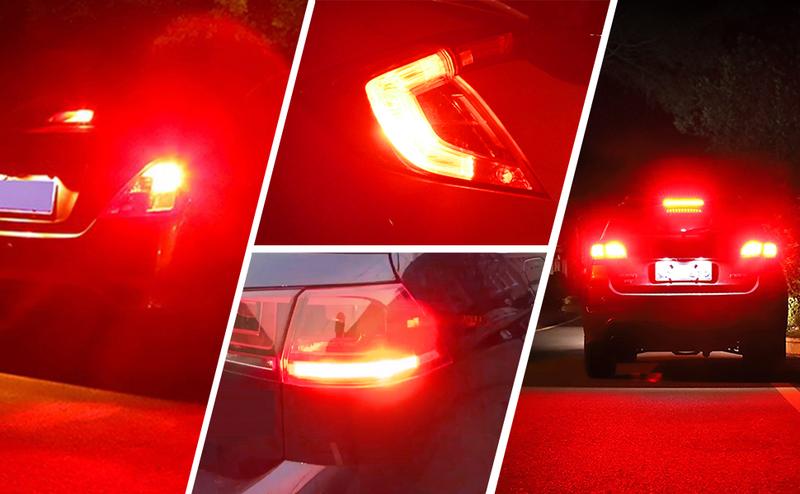 AUTOONE 1157 LED Bulb Red for Brake Lights & Tail Lights, 300% Brighter, Canbus Ready, Waterproof, Dual Brightness, 1157 2057 2357 7528 BAY15D Sockets, Pack of 2 AUTOONE 1157 LED Bulb Red for Brake Lights & Tail Lights, 300% Brighter, Canbus Ready, Waterproof, Dual Brightness, 1157 2057 2357 7528 BAY15D Sockets, Pack of 2