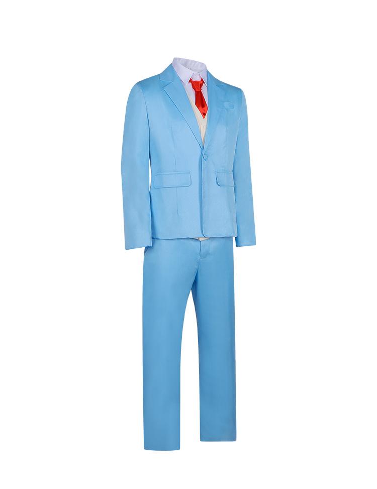 Anime Skip and Loafer Mitsumi Iwakura-Shima Sousuke Cosplay Costume - Unisex Blue Polyester School Uniform with Costume Wigs 1, Do Not Bleach, Hand Wash Only, Hang Dry for Cosplay Party, Halloween, Only Wigs 1, Holiday