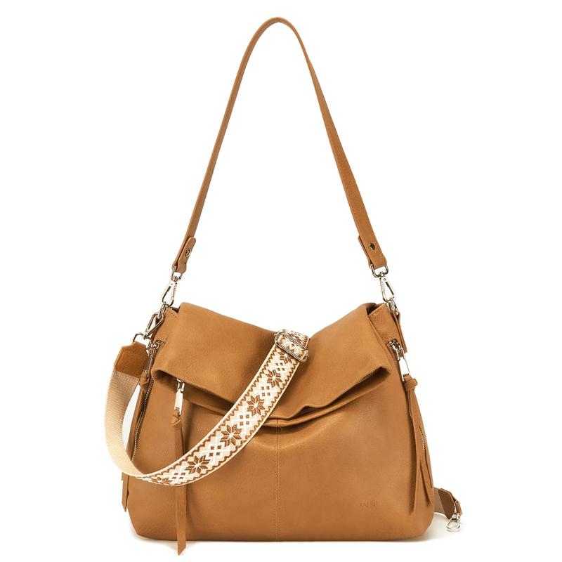 Large Hobo Crossbody Bags for Women Vegan Leather Handbags Tote Purse Shoulder Bag Women's Handle Bags with Wide Strap fashionable Women's Large