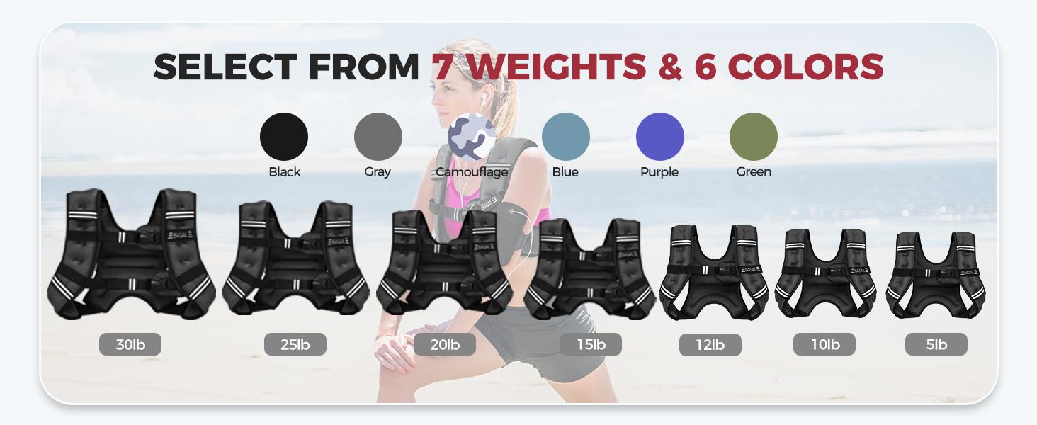 【SpringStatements】BAGAIL Weighted Vest, 5lbs/8lbs/10lbs/12lbs/15lbs/20lbs/25lbs/30lbs Weight Vest with Detachable Phone Pouch, Rucking Vest for Women, Men, Walking, Weight Loss, Training, Running