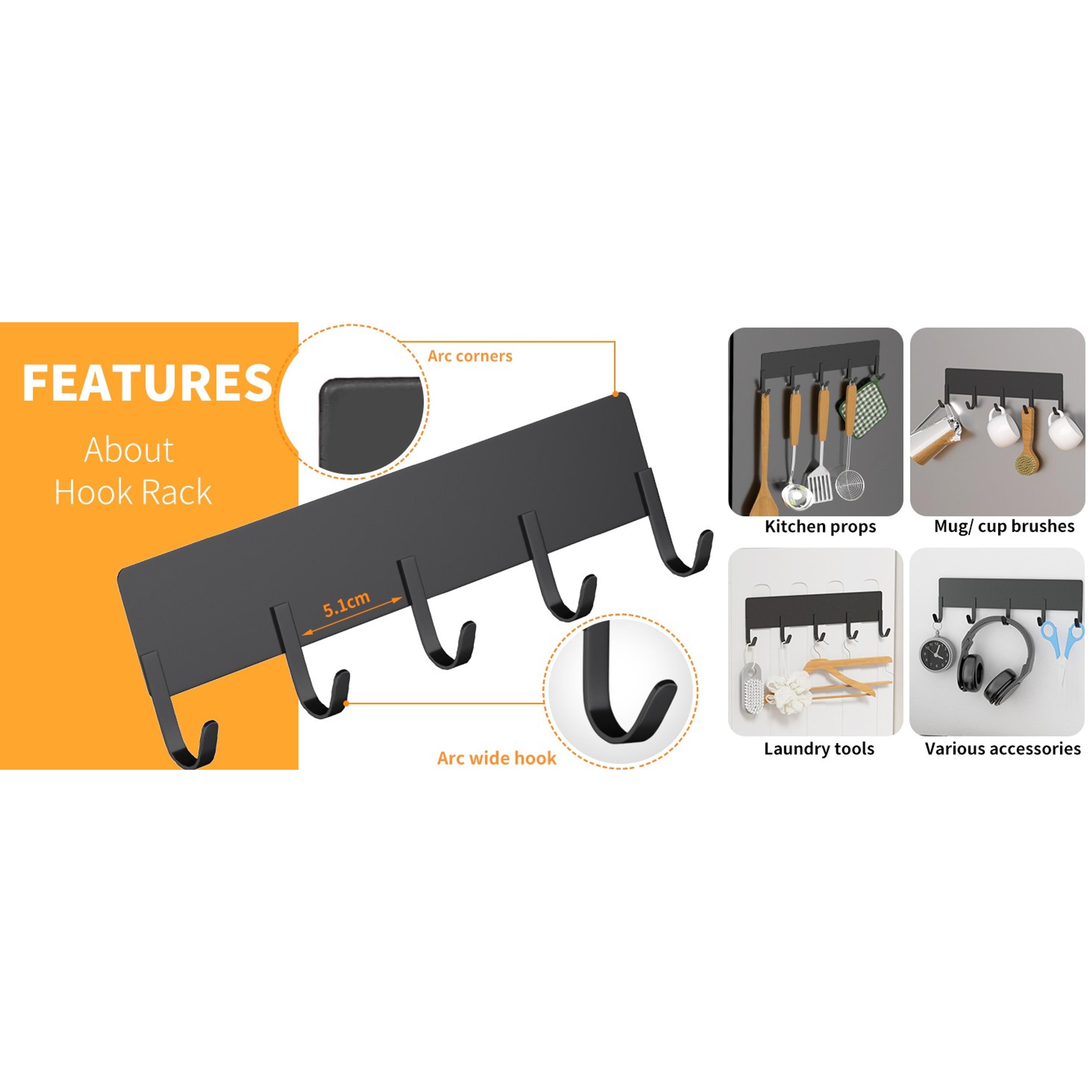 Magnetic Spice Rack for Refrigerator, 7 Pack Metal Magnetic Shelf, Moveable Magnetic Storage Fridge Organizer, Spice Organizer, Hook Rack, Paper Towel Holder, Utensils Holder, Cutting Board Holder