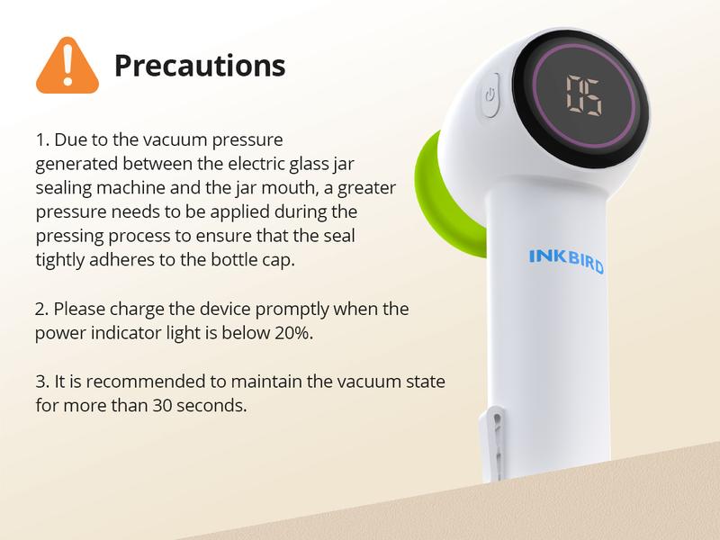 INKBIRD 4 in 1 Handheld Vacuum Sealer White & Green 60Kpa Strong Suction USB Rechargeable Portable Food Preservation Solution with Mason Jar Lids & Food Bags TikTokShopHolidayHaul