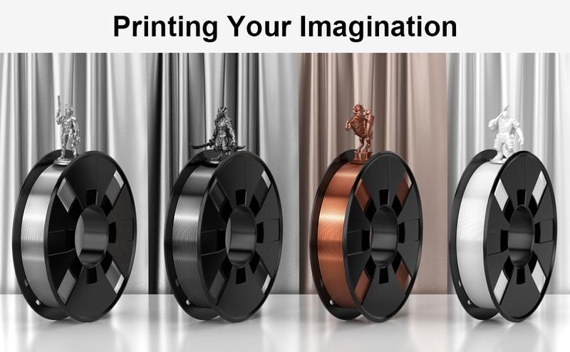 PLA 3D Printer Filament Bundle 200g x 4 Spools Set 1.75mm Dimensional Accuracy +/- 0.02mm for 3D Printers & Pens Printing Supplies, 3dprinter