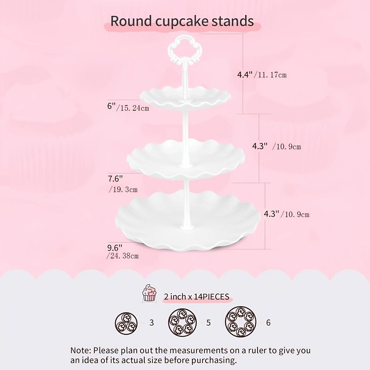 10 Pieces Christmas Cake Stands, 3 Double Tier Cupcake Stands + 3 Three Tier Cupcake Stands + 4 Appetizer Trays for Birthday Baby Bridal Shower Organiser Racks