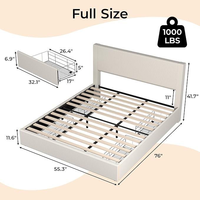 Bed Frame with Tall Tufted Wingback Headboard, Platform Velvet Upholstered Full Bed Frame with 4 Storage Drawers and Wooden Slats Support, No Box Spring Needed, Bed Frame with Tall Tufted Wingback Headboard, Platform Velvet Upholstered Full Bed Frame with 4 Storage Drawers and Wooden Slats Support, No Box Spring Needed,