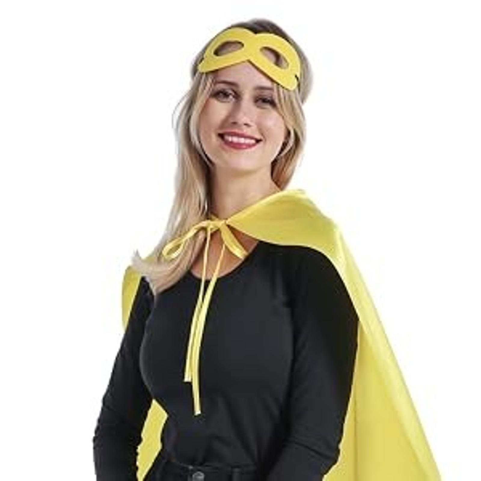 Superhero Capes and Masks for Adults, Teens, Men & Women - Team Building Dress Up Party Halloween Costumes, 7 Pack(Gift)