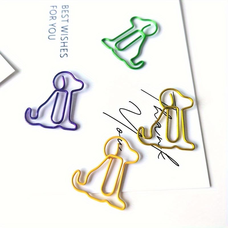 20pcs Colorful Animal Paper Clips - Cute Sitting Dog Design, Iron ...