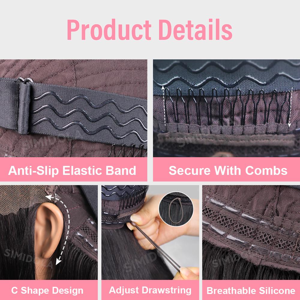 Simidola 13x6 Bone Straight Transparent Lace Front Human Hair Wigs For Black Women Lace Frontal Wig Natural Wigs Indian Hair Wigs On Sale Clearance 220% Density