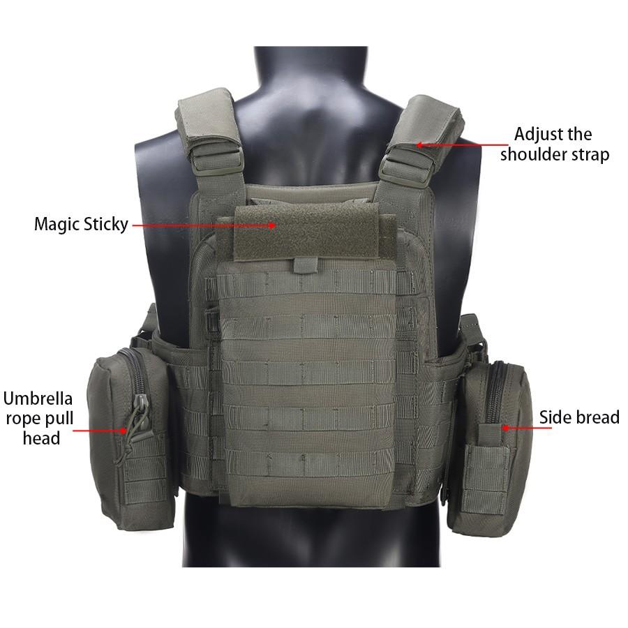 Modular Multi-Functional Tactical Lightweight Vest with Molle Expansion System, Quick Release Clips for Easy Wear, Adjustable Straps for Various Body Types