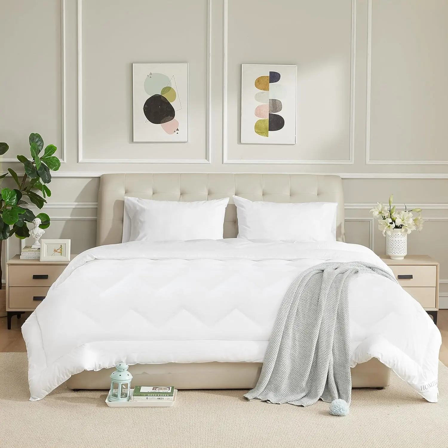 Duvet Insert  Comforter  Size White Down Alternative