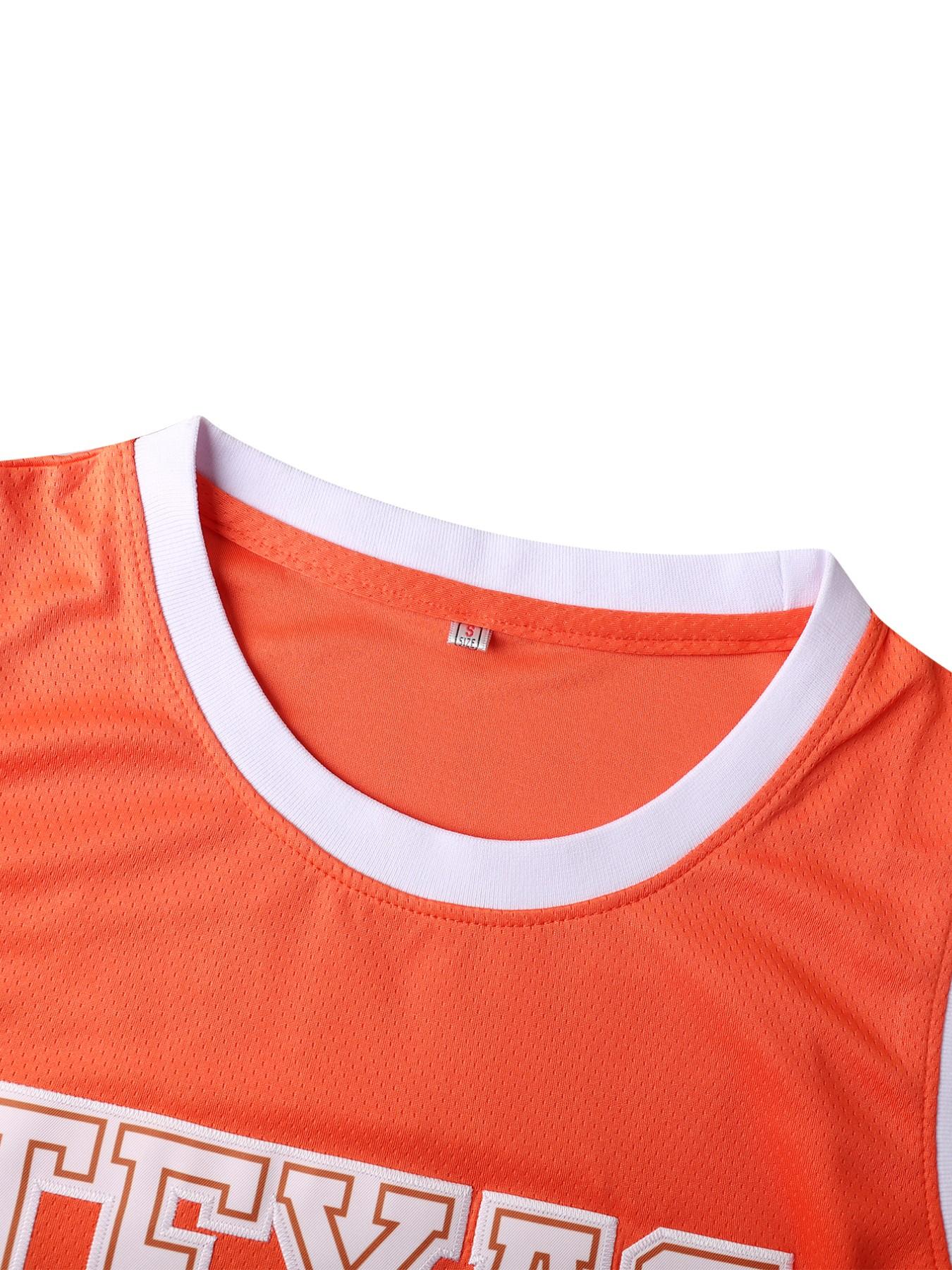 Men's Basketball Jersey Vintage Embroidered Breathable Competition Training Uniform Sleeveless Top S-Xxxl, Casual Loose-Fitting Letter Pattern