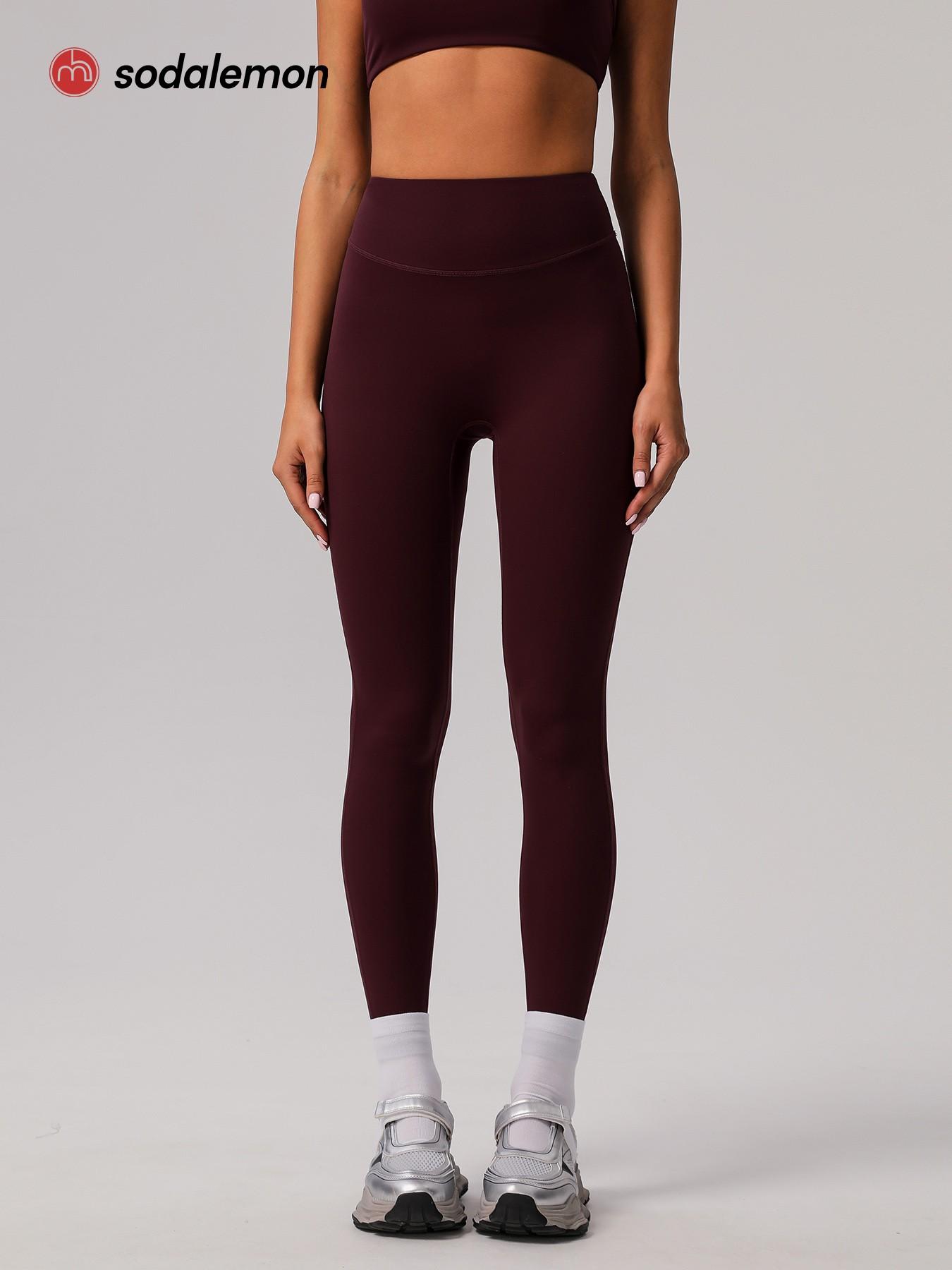 Women's Solid High Waist Sports Leggings, High Waisted Leggings, Casual Comfy Breathable Skinny Pants for Yoga Gym Workout Running, Ladies Sportswear for All Seasons, Womenswear