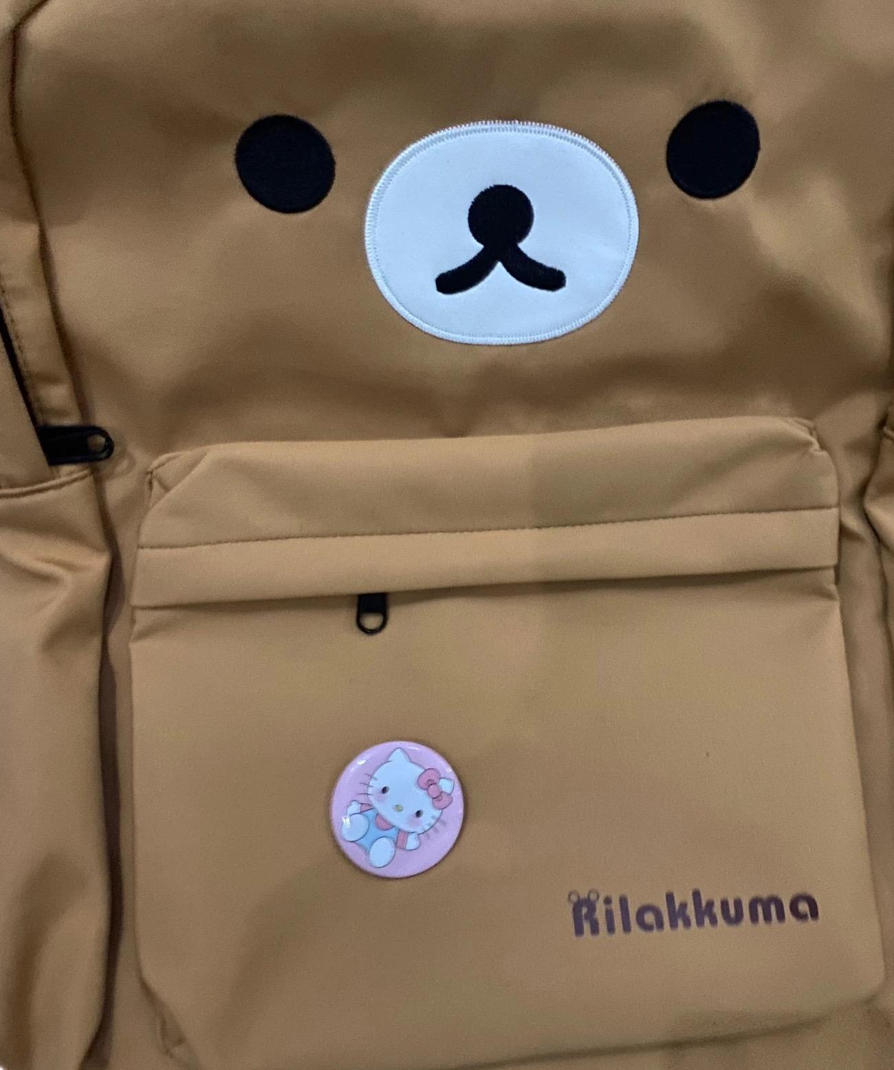Cute Rilakkuma Art Animals High-Capacity Casual Backpack - Kawaii School Bag with Shoulder-Carry Ease, Fashion Durable Student Bag, Kawaii Gift Pick for Parties