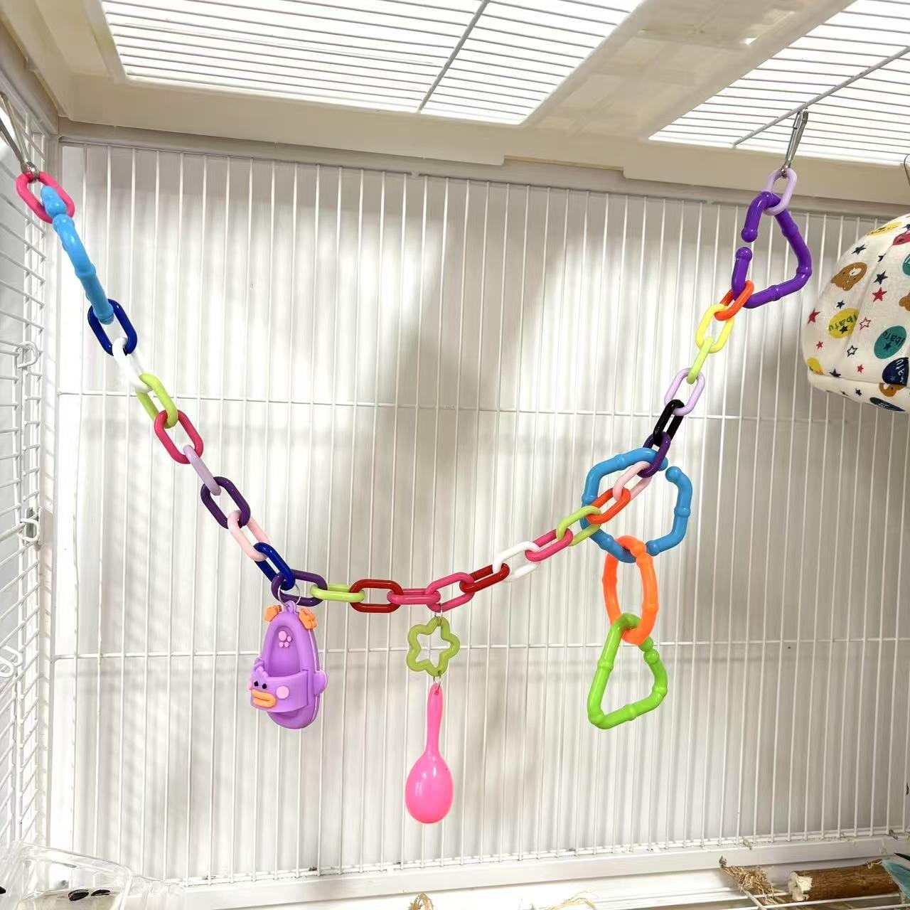 Parrot Toy for Climbing Biting Claws Training, Suitable for Medium-Sized Parrots, Bird Cage Hanging Decor, Interactive Fun