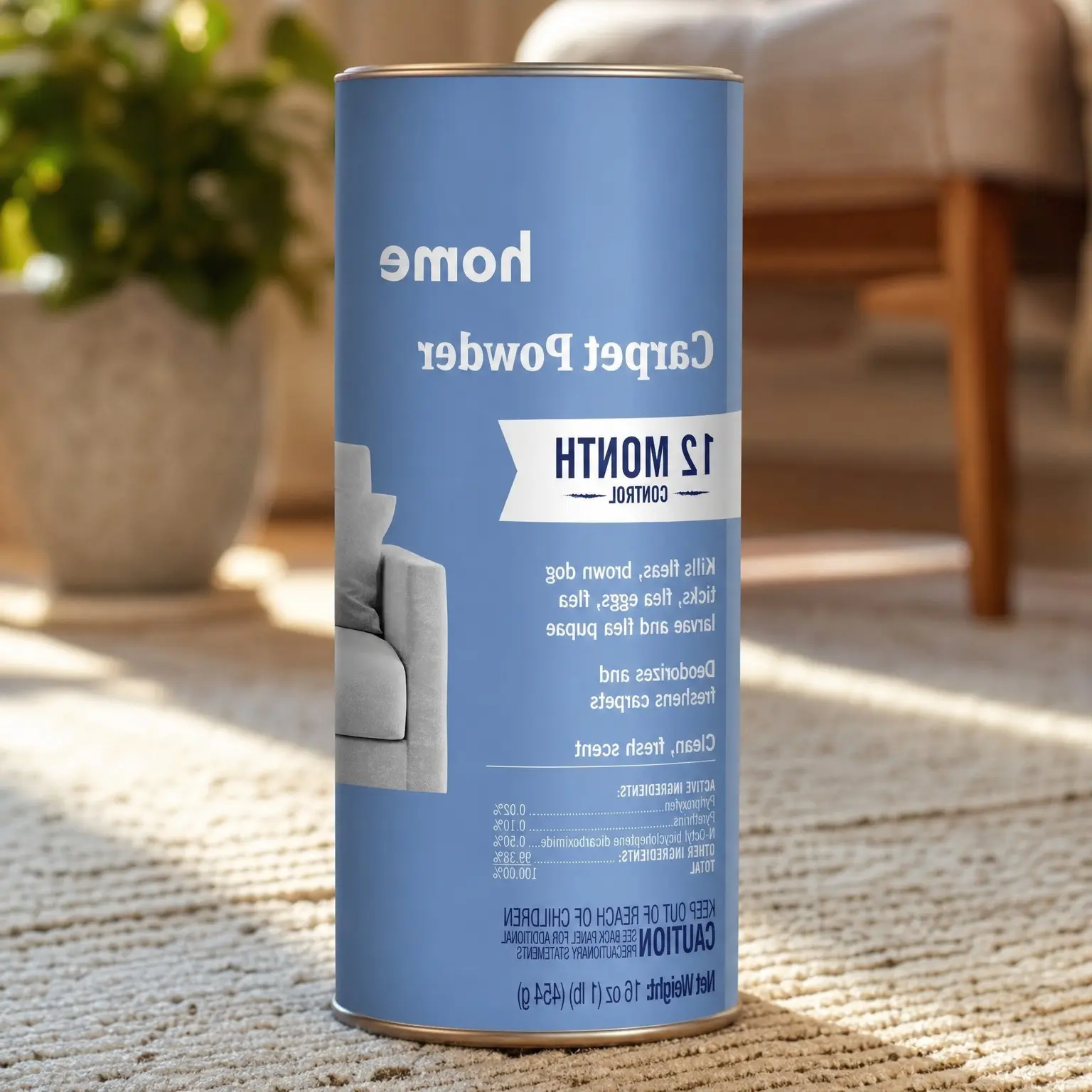 Home Carpet Powder for Fleas and Ticks, Protects Your Home From Fleas and Deodorizes Carpets, 16 Ounce, Ideal for Carpeted Homes with Flea Infestations; Targets Flea Lifecycle in Carpets, Rugs & UpholsteryGift