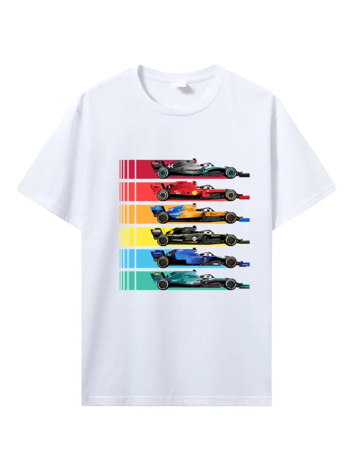 F1 team racing fan T-shirt, Formula One driver Lando Norris T-shirt, men's and women's retro short sleeved T-shirt top