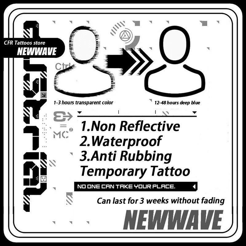 Cross Design Temporary Tattoo Sticker, 1 Count Waterproof Long Lasting Fake Tattoo Sticker, Body Art Sticker for Women & Men, Body Fake Tattoos