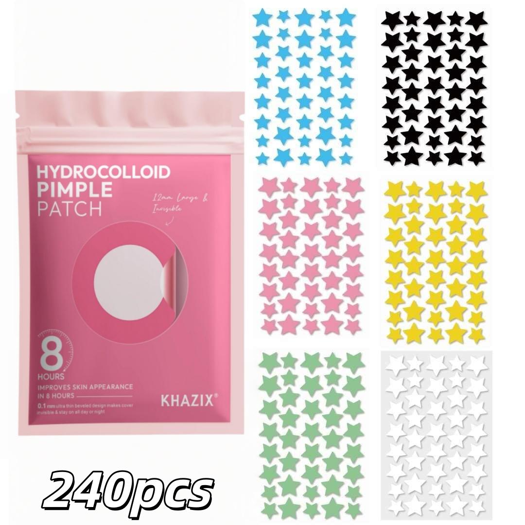 240/480/1200pcs Star Acne Pimple Patches, Concealer Facial Clearing Stickers, Soothing Oil-Free Invisible Acne Treatment for All Skin Types