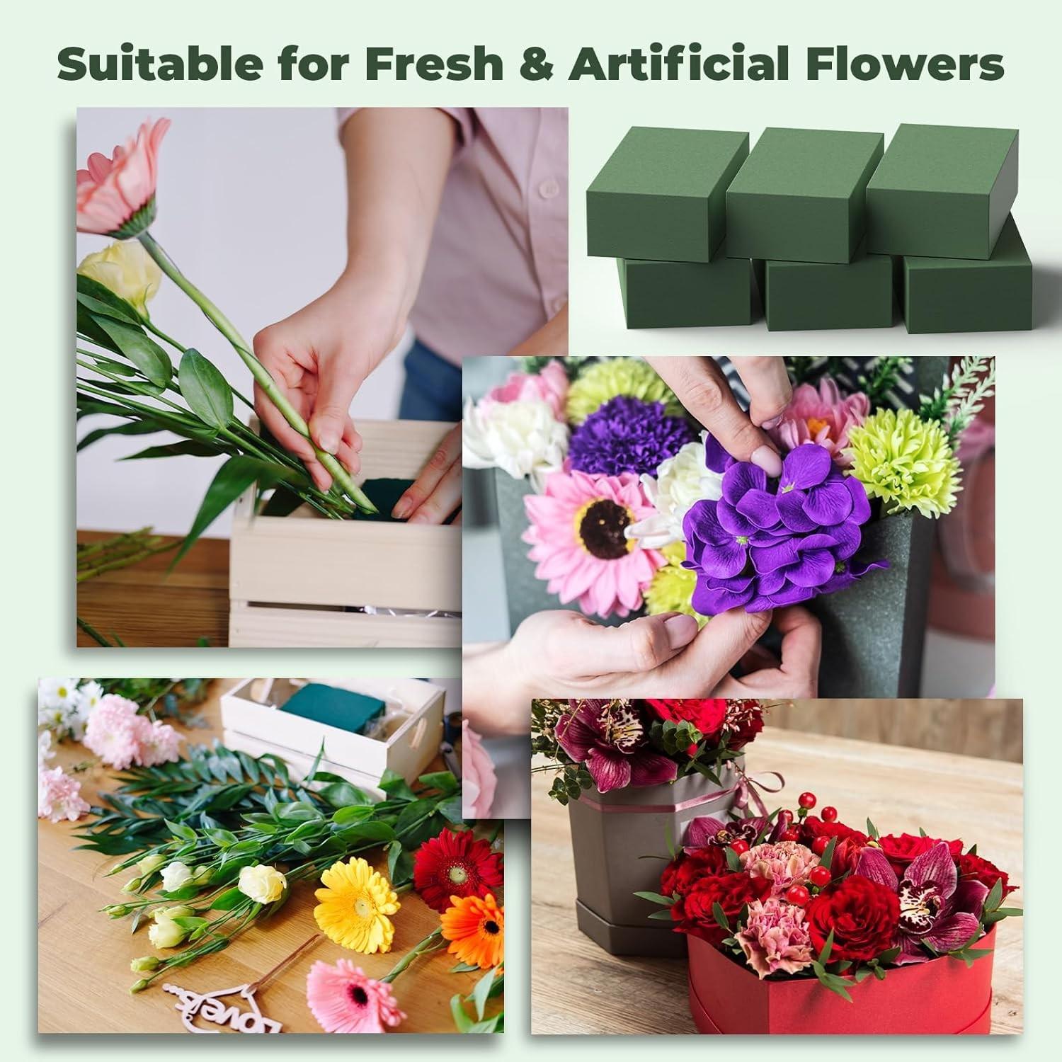 20-Pack Floral Foam Blocks, 9x4.25x3 Inches, for Fresh & Artificial Flowers, Wedding, Birthday, Garden Decorations