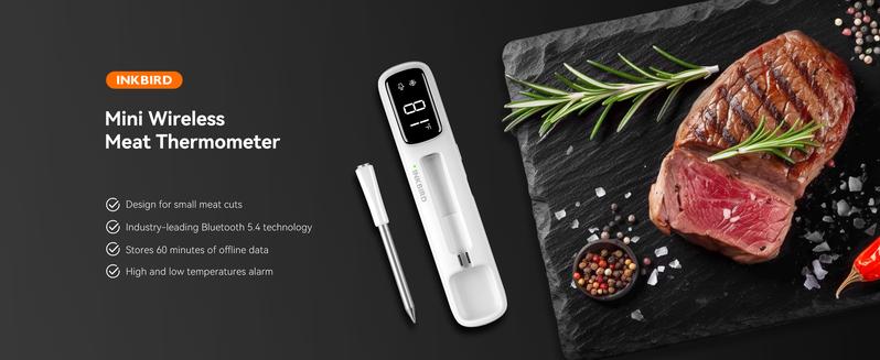 INKBIRD wireless thermometer, Bluetooth meat thermometer, waterproof, suitable for grilling, cooking, kitchen utensils TikTokShopBlackFriday