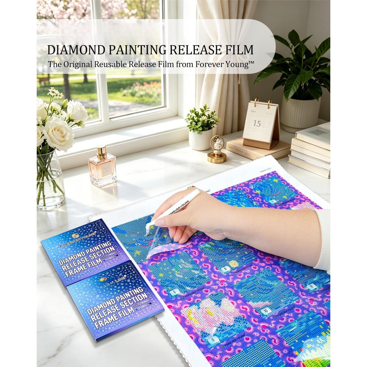 Art Release Section Frame Film, 30 count Non-Stick Release Paper for  Painting Lovers, 10 × 10 cm  Art Accessories and Tools for Sectioning, Gradient Rainbow