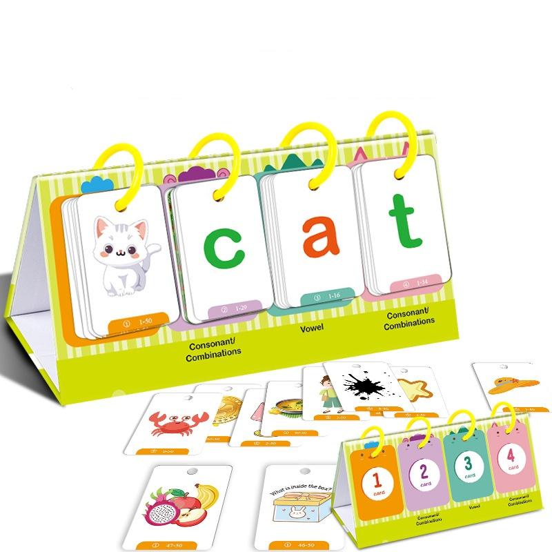 Cvc & Cvcc Words Games Phonics Flash Cards for Preschool Kindergarten, Alphabet Learning Pocket Chart, Educational Tool for Students Teachers, Flashcards Learning Alphabet