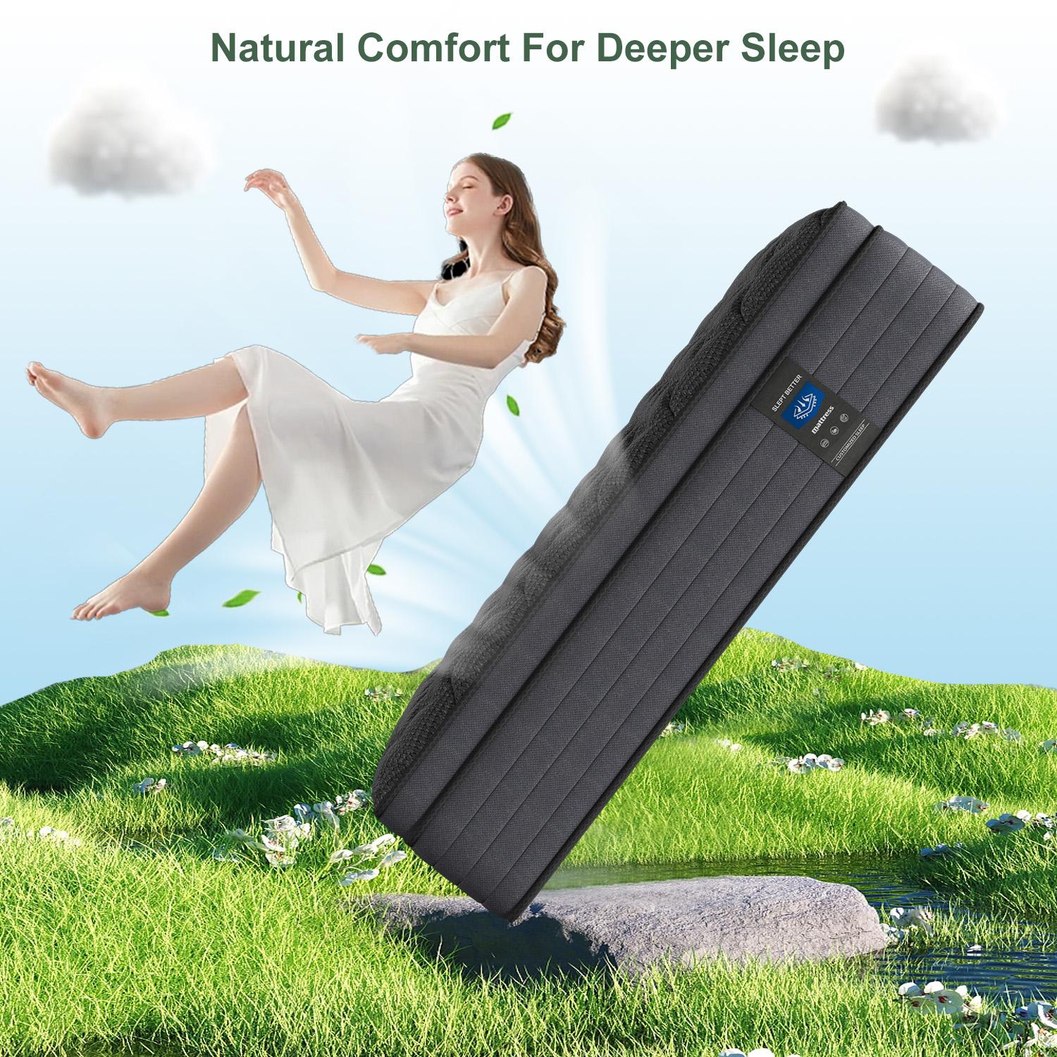 10"12“14”-Inch Twin，Full，Queen，King，Luxury Hybrid Mattress -Memory Foamand Individual Pocket Springs for UltimateComfort and Support -Perfect for Family Roomsand Hotels in