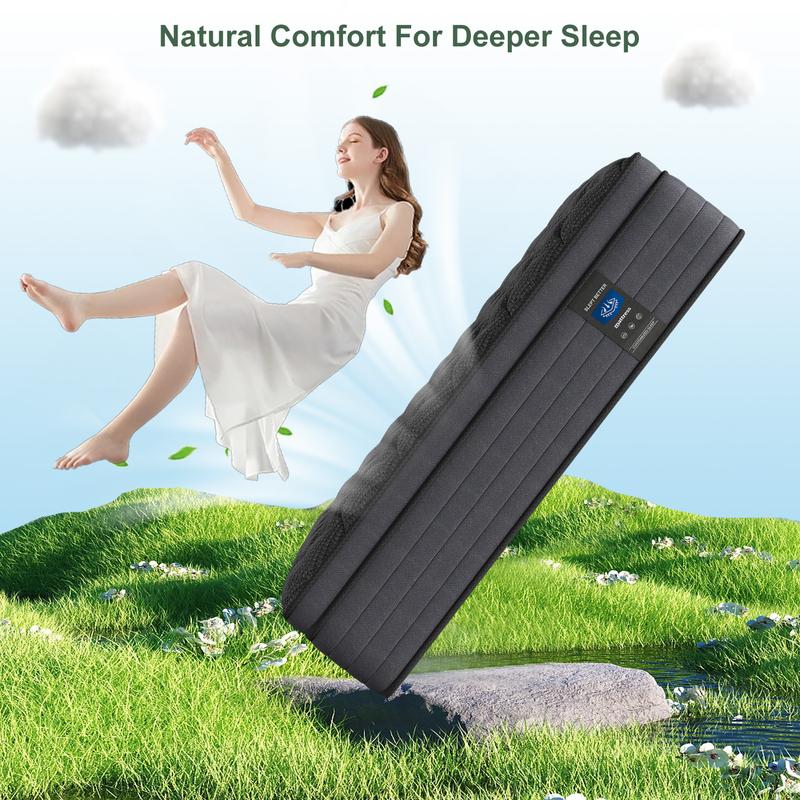 10"12“14”-Inch Twin，Full，Queen，King，Luxury Hybrid Mattress -Memory Foamand Individual Pocket Springs for UltimateComfort and Support -Perfect for Family Roomsand Hotels in