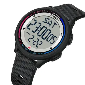 Men's Electronic Watch Large Number Reading time Display Clock Outdoor Sports Stopwatch 50m Waterproof Watch Boys Girls Watches