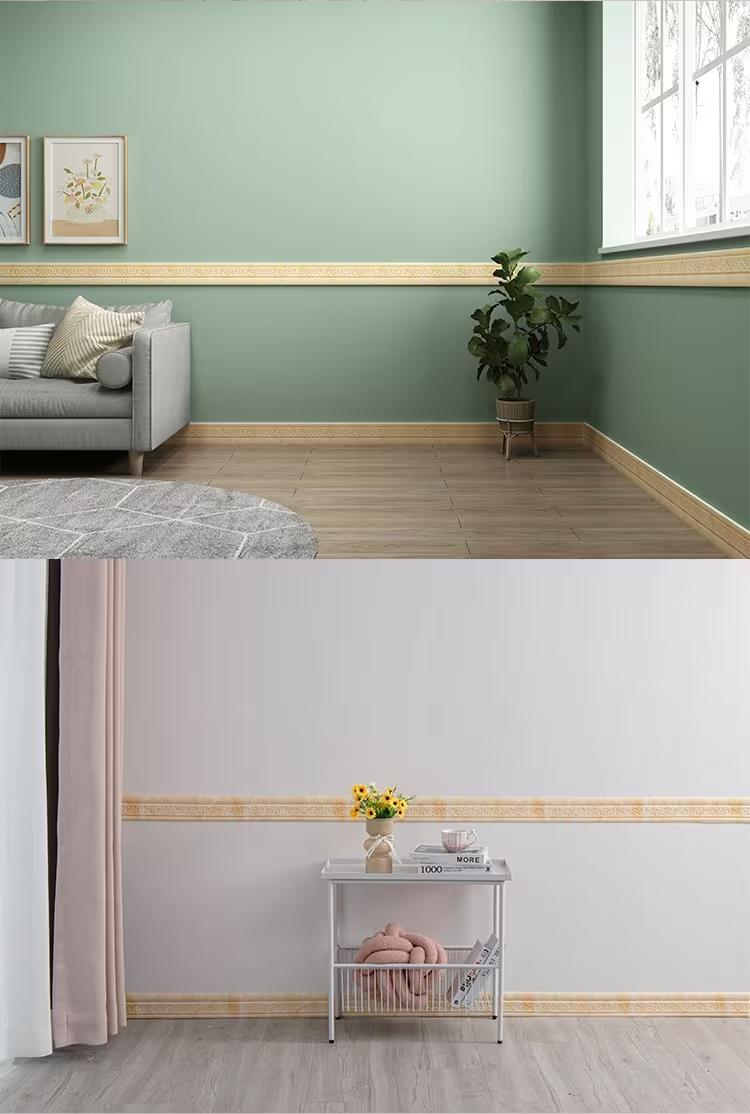 362.2 Inch (90.55 Inch X 4 Rolls) 3D Self-Adhesive Waterproof Wall Stickers - Foldable, Multiple Colors Availabel and Stick, Foam Decorative Strips, Wallpaper Borders, Foam Baseboards, Wall Stickers, Suitable for Home Decoration