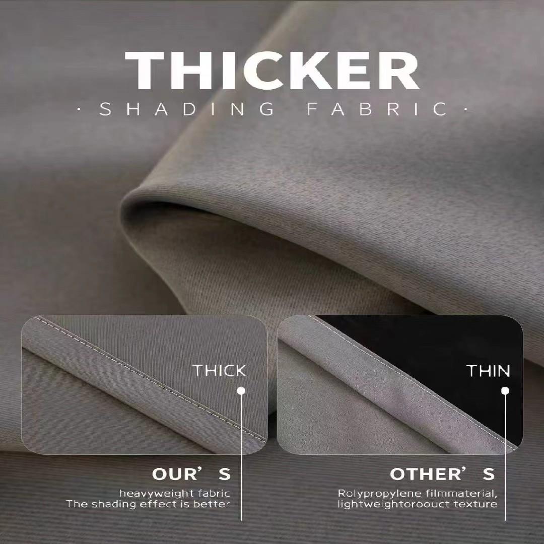 1pc European Luxury Gold Embroidered Double Layer Drapes, Sunscreen Insulation, High-End Living Room Master Bedroom Floor-To-Ceiling Curtains