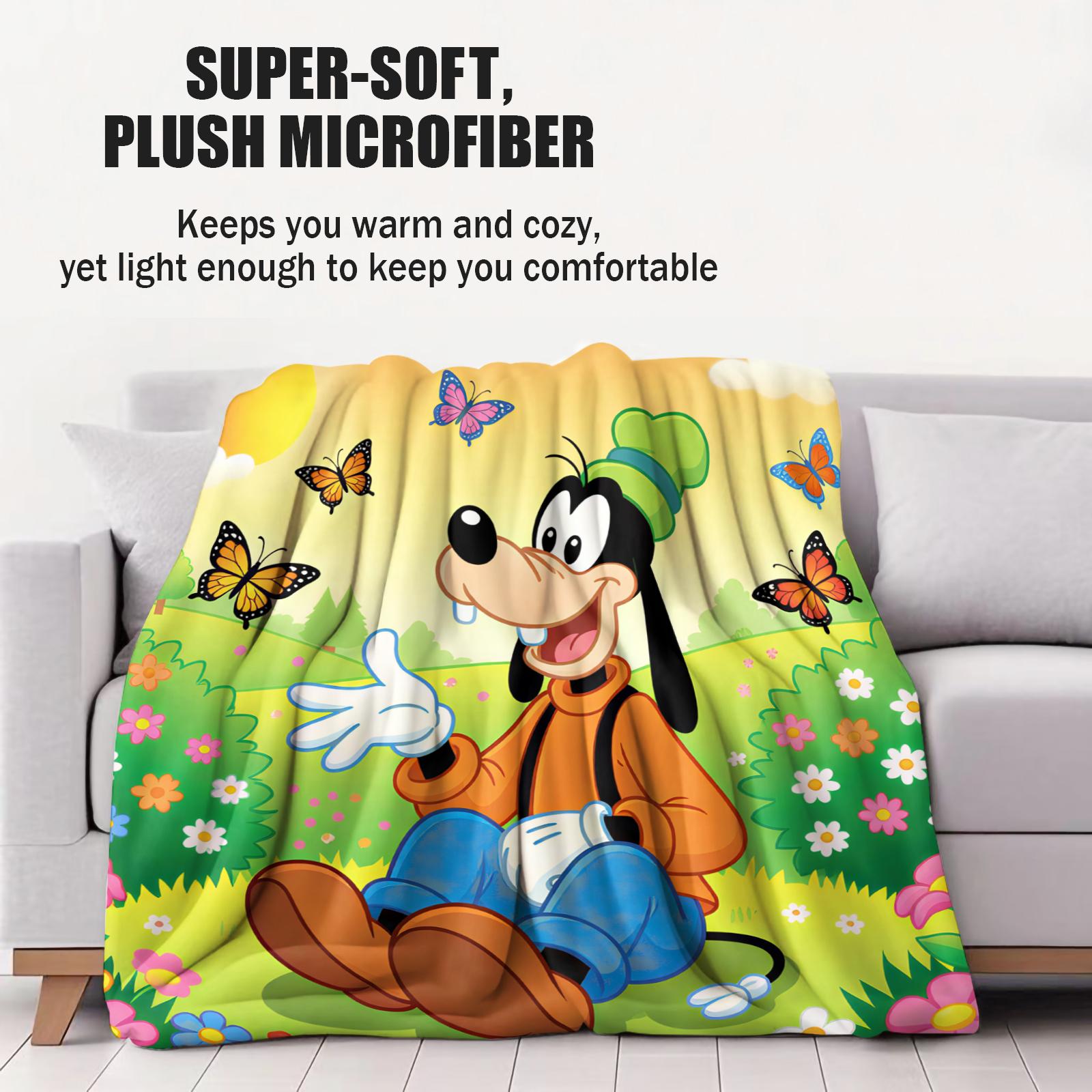 Goofy Pattern Blanket, All-Season Use, Suitable for Bed Sofa Car Room Decor, Perfect Gift, Single-Sided Print Blanket
