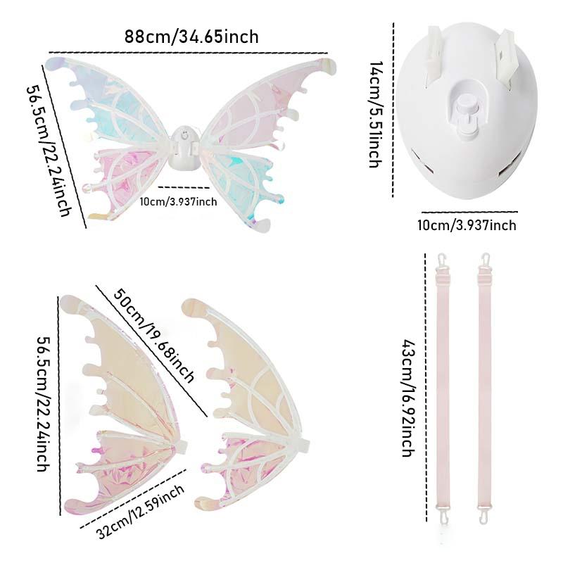 LED Light Up Butterfly Wings, 1 Count Battery Powered Colorful Glowing Butterfly Wings, Novelty Lighting for Party, Festival & Holiday, Butterfly Props (Batteries Not Included)