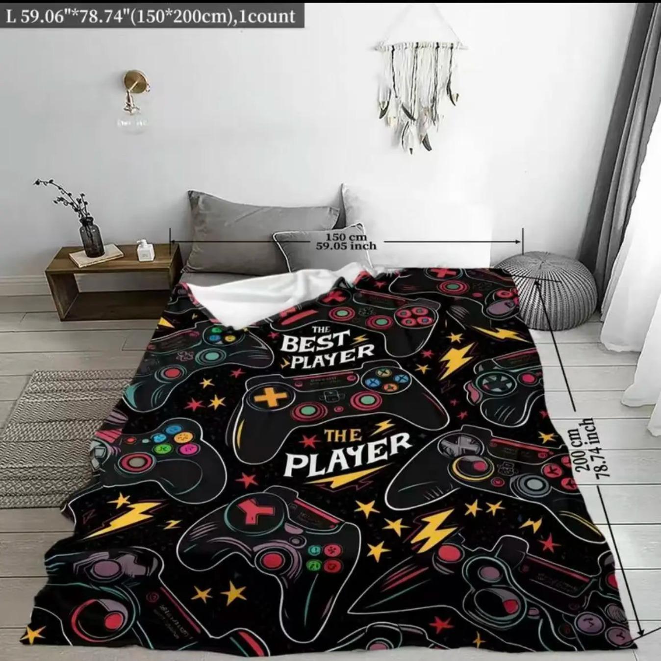 Multicolor Gaming Controller Flannel Blanket Best Player Throw for Gamers Soft Cozy Gamer Blanket for Couch Bed Sofa Bedroom Gaming Room Home Decor Gift for Birthday Christmas Travel Multicolor Gaming Controller Flannel Blanket Best Player Throw for Gamers Soft Cozy Gamer Blanket for Couch Bed Sofa Bedroom Gaming Room Home Decor Gift for Birthday Christmas Travel