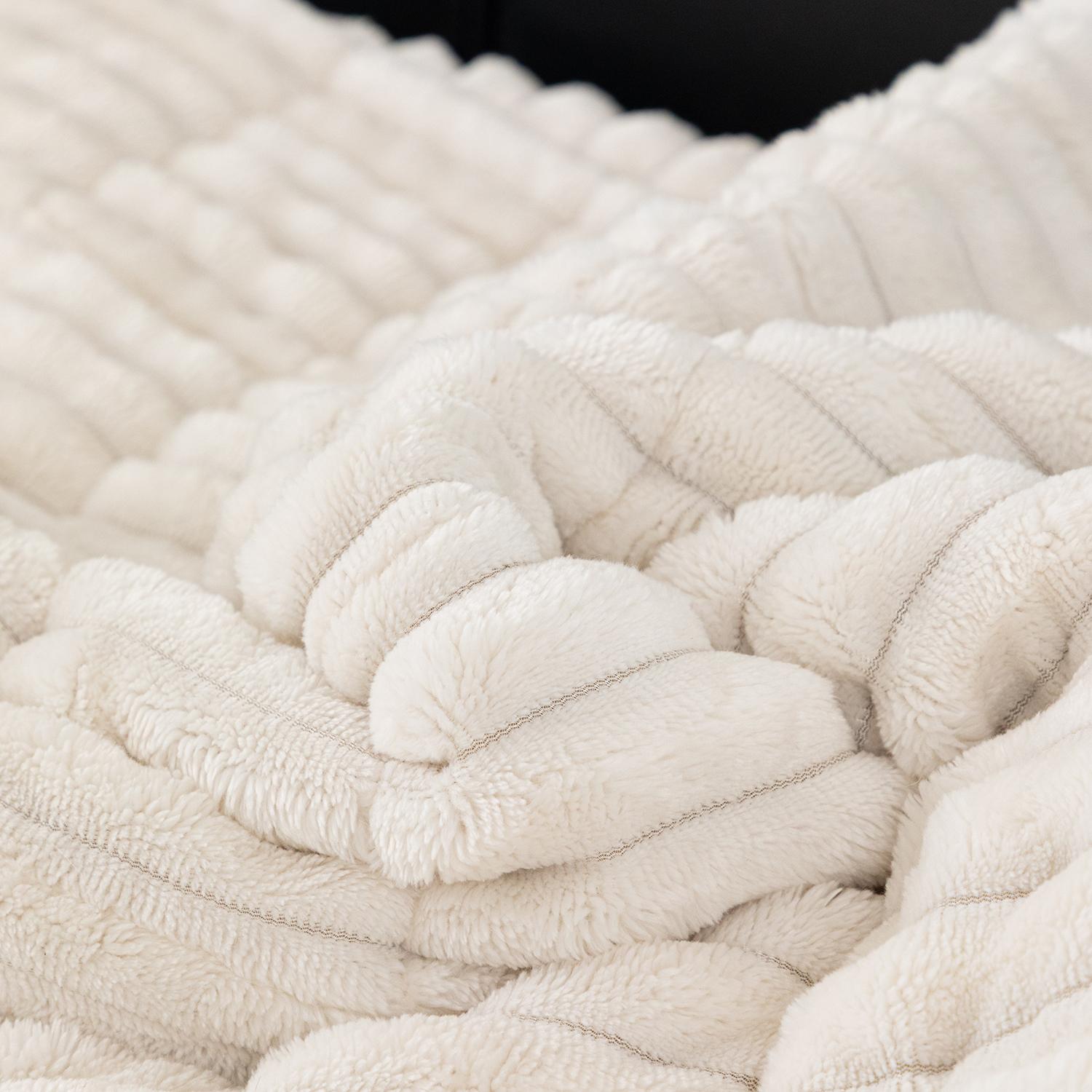 1pc Flannel Sofa Cushion, Soft Skin-Friendly Fabric, Wave Edge Design, Pet-Friendly Non-Slip, Machine & Hand Washable, Fits Single to Five-Seater Sofas