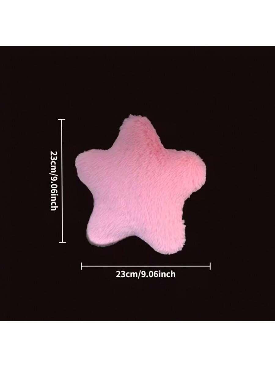Plush Star Car Pillow, Cute Decorative Cushion, Soft Comfortable Headrest Lumbar Support, Universal Vehicle Interior, Office Home Use