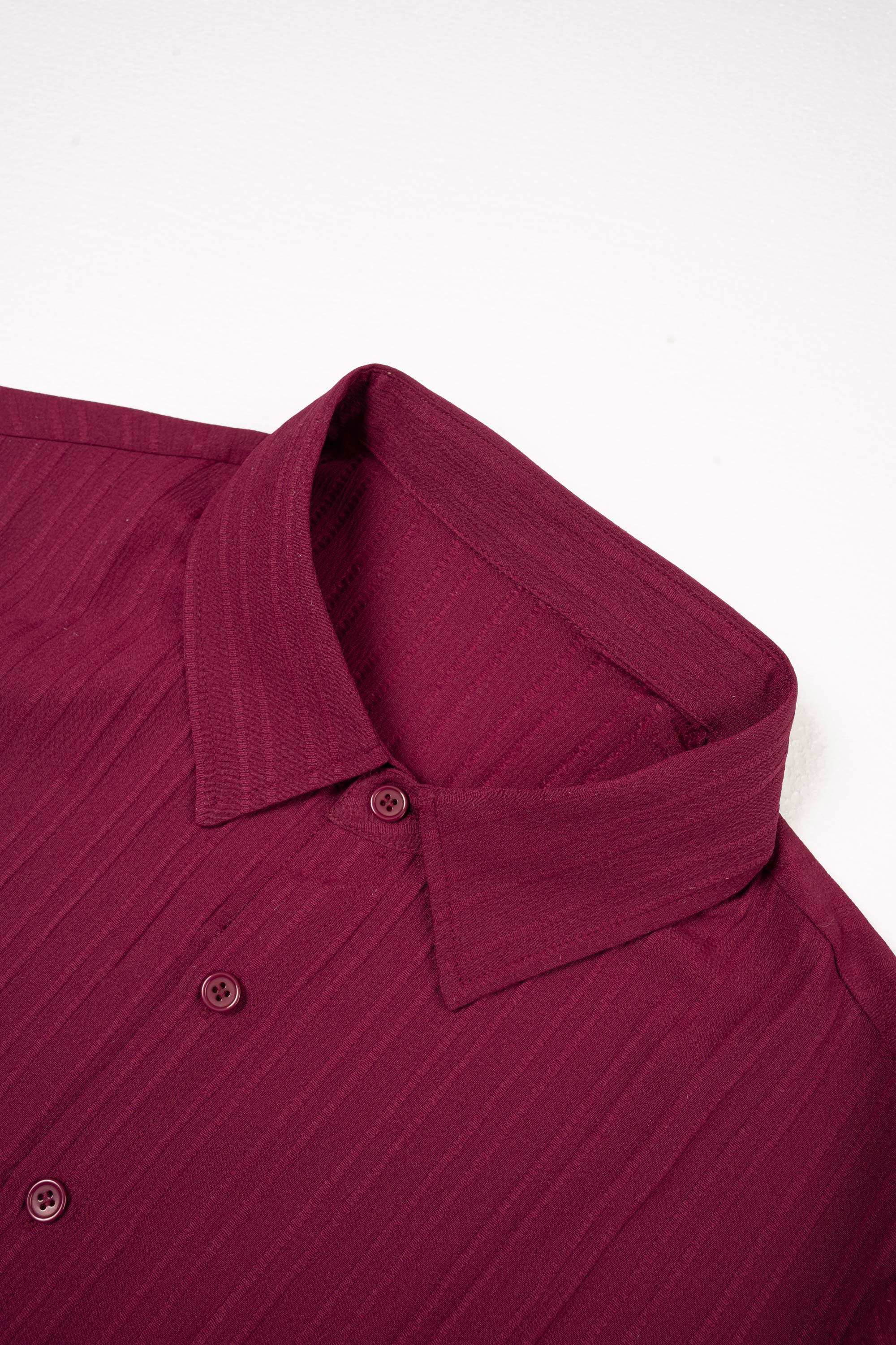 KZZ Men's Maroon Button-Front Shirt & Drawstring Pocket Trousers Set - Casual Short Sleeve Fitted Shirt & Elastic Waist Trousers for Summer Wear - Formal Menswear, FallFreshness Shortsleeve christmas gifts for him SpringStatements