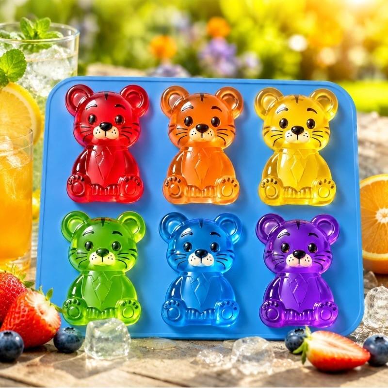 Creative Six-Piece Silicone Mold, Mickey Mouse 6.8 Inch Baking Mold, Non-Stick, Easy to Remove and Clean, Ideal for Parties and Business Use