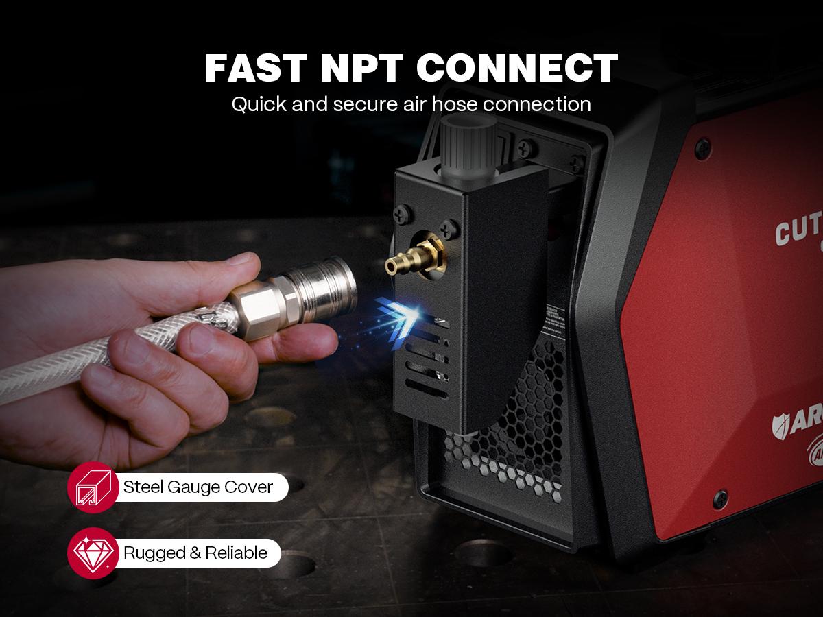 ARCCAPTAIN iControl CUT55 Prolux Plasma Cutter Machine, [APP Control] 55 Amp Non-Touch Pilot Arc, 120V/240V, Upgraded LED Display, Grid Cutting, Rust Removal, Air Pressure Detection for Home DIY,  Multiprocess Cutting Machinefor Dad and Men