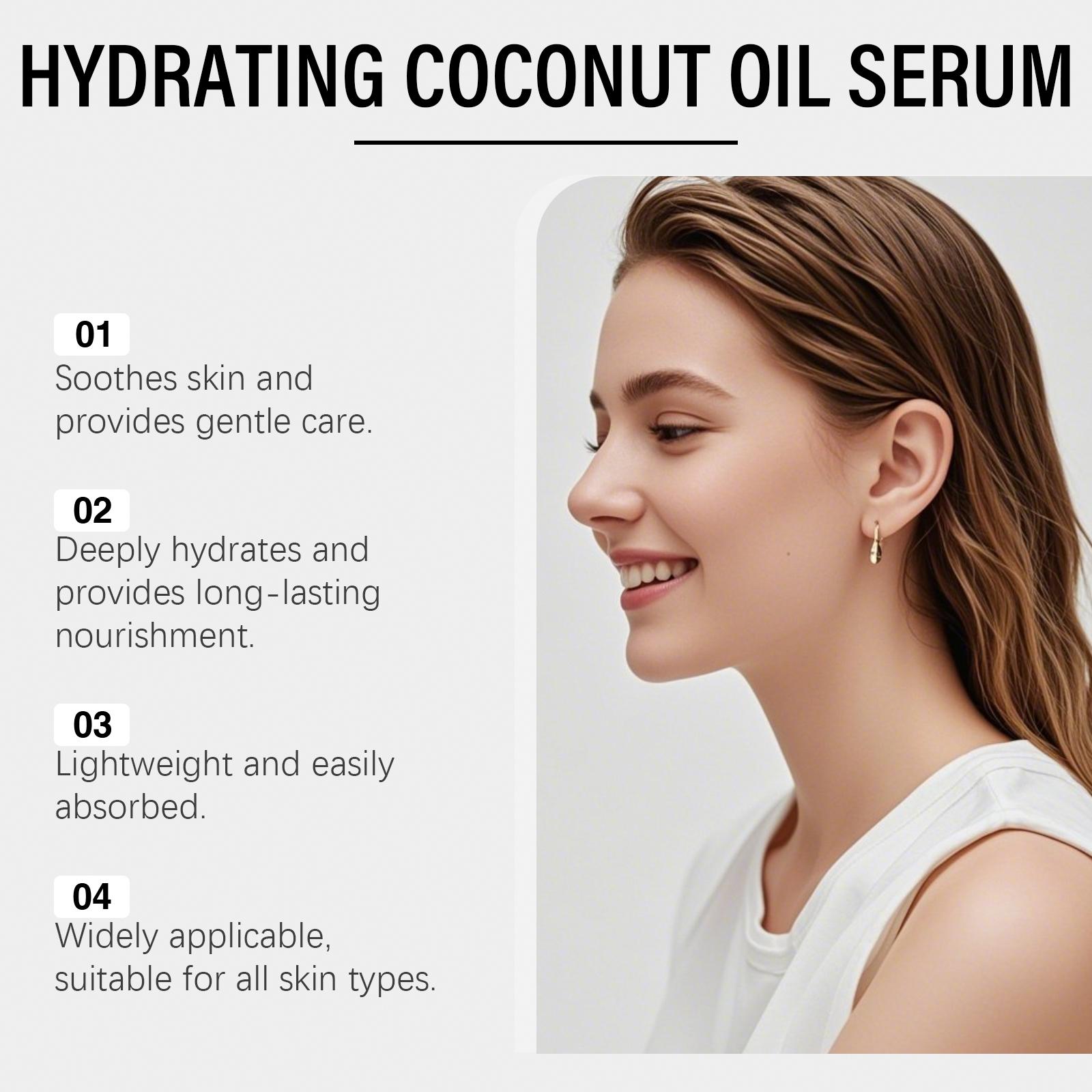 Coconut Moisturizing Essence, Plant Extracts for Hydration, Lightweight and Absorbent, Nourishing Skin Care Formula, Hydrating Radiant Glow
