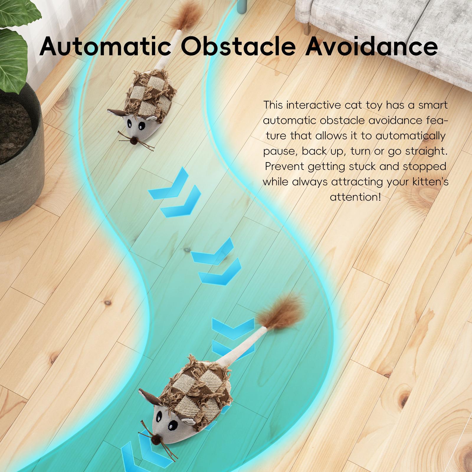 Customized tail swinging electric teasing cat mouse automatic tail wagging simulation mouse relieve boredom simulation cat toy plush